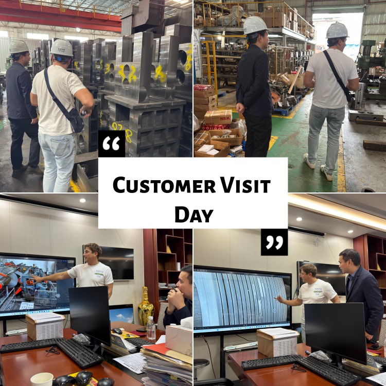 మెటల్ కాయిల్ స్లిటింగ్ మెషిన్ ఫ్యాక్టరీలో పోలిష్ కస్టమర్లు